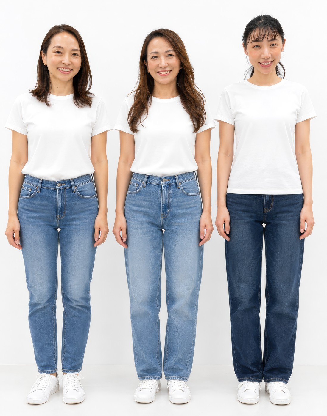 配布素材：白T・ジーパンの3人のBefore素材